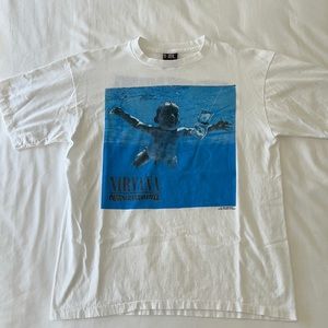 Nirvana Nevermind Giant Tag T-shirt - Size XL